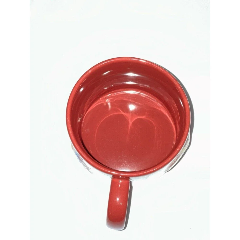 Disney Cruise Line Coffee Mug Cup 2013 Mickey Mouse Donald Duck Maroon